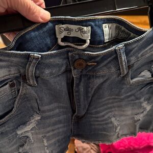 Indigo Rein Blue Distressed Shorts